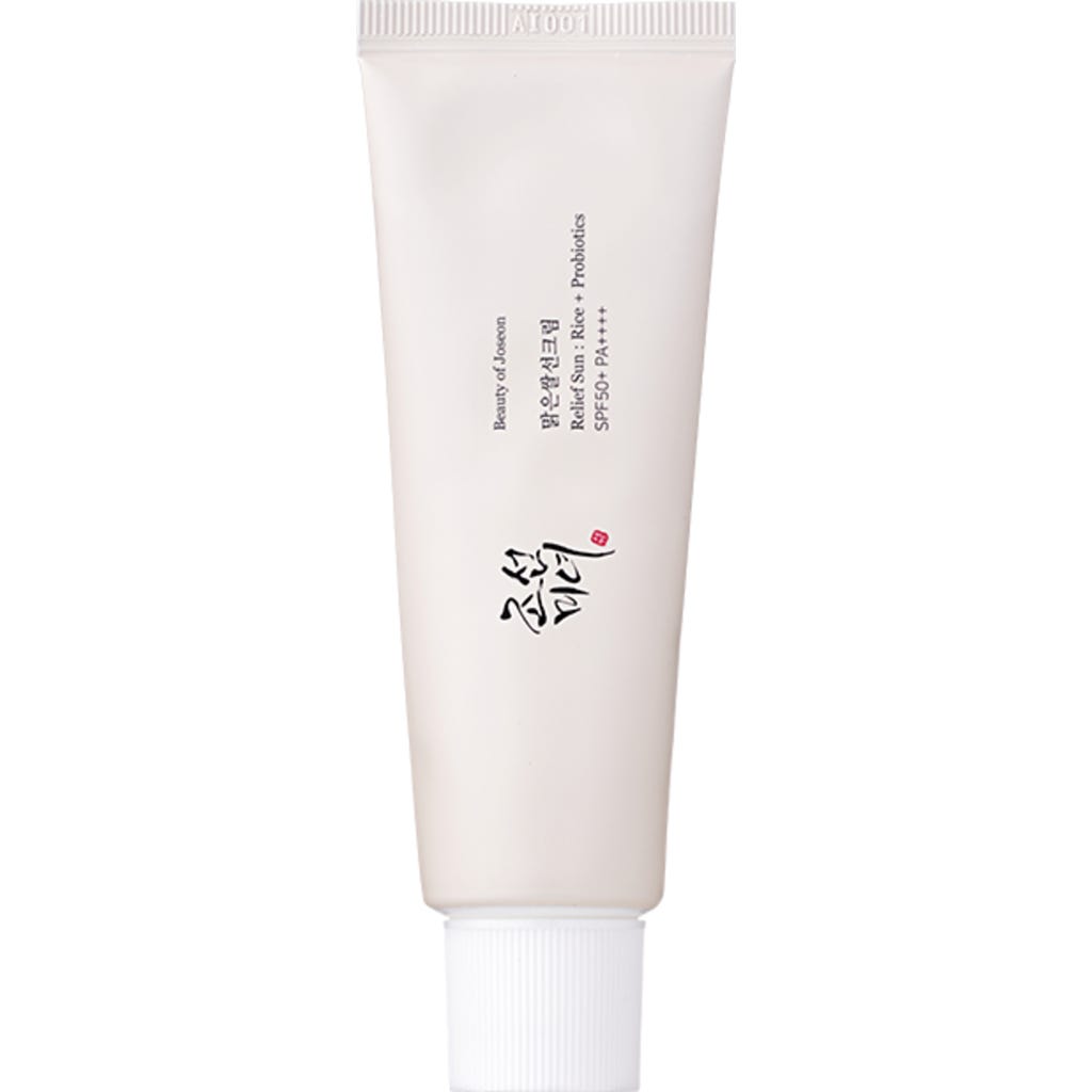 Beauty of Joseon Relief Sun Rice and Probiotics SPF50+ PA++++ 50ml Korean sunscreen tube